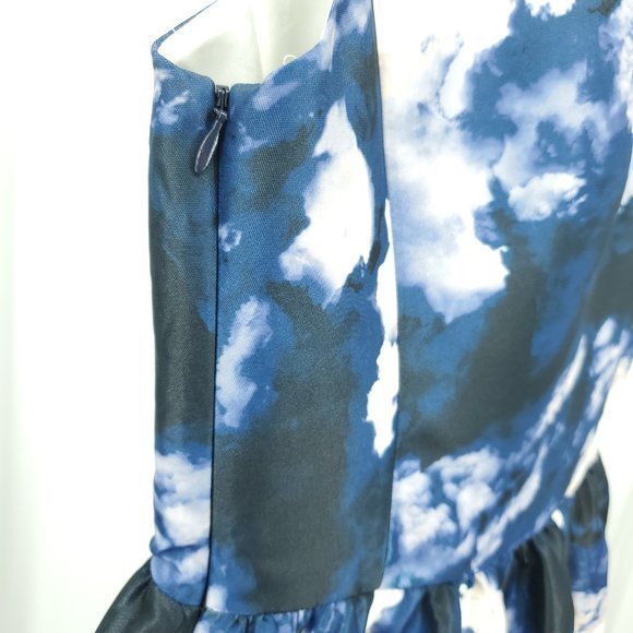 Kate Spade Navy and White Cloud Print Mini Dress - Picture 10 of 15